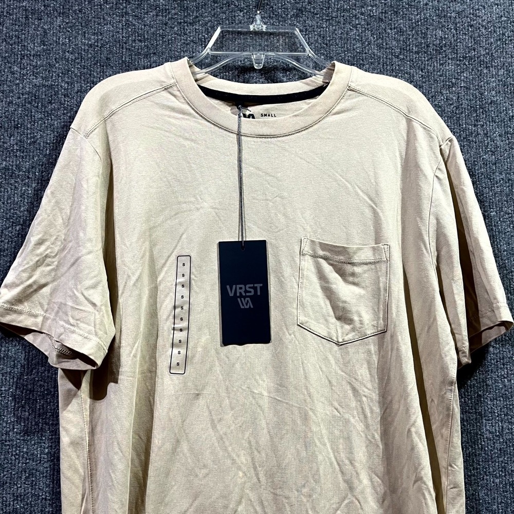 VRST Essential Pocket T Shirt Mens Small Stone Quarry Stretch Short Sleeve - Picture 3 of 7